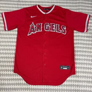Nike Los Angeles Angels Mike Trout #27 Red Baseball Jersey Sz M Preowned